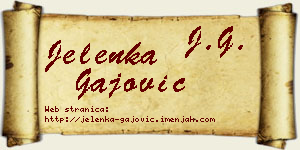 Jelenka Gajović vizit kartica